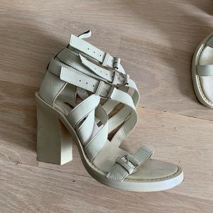 White Triple buckle Ann Demeulemeester sandals
